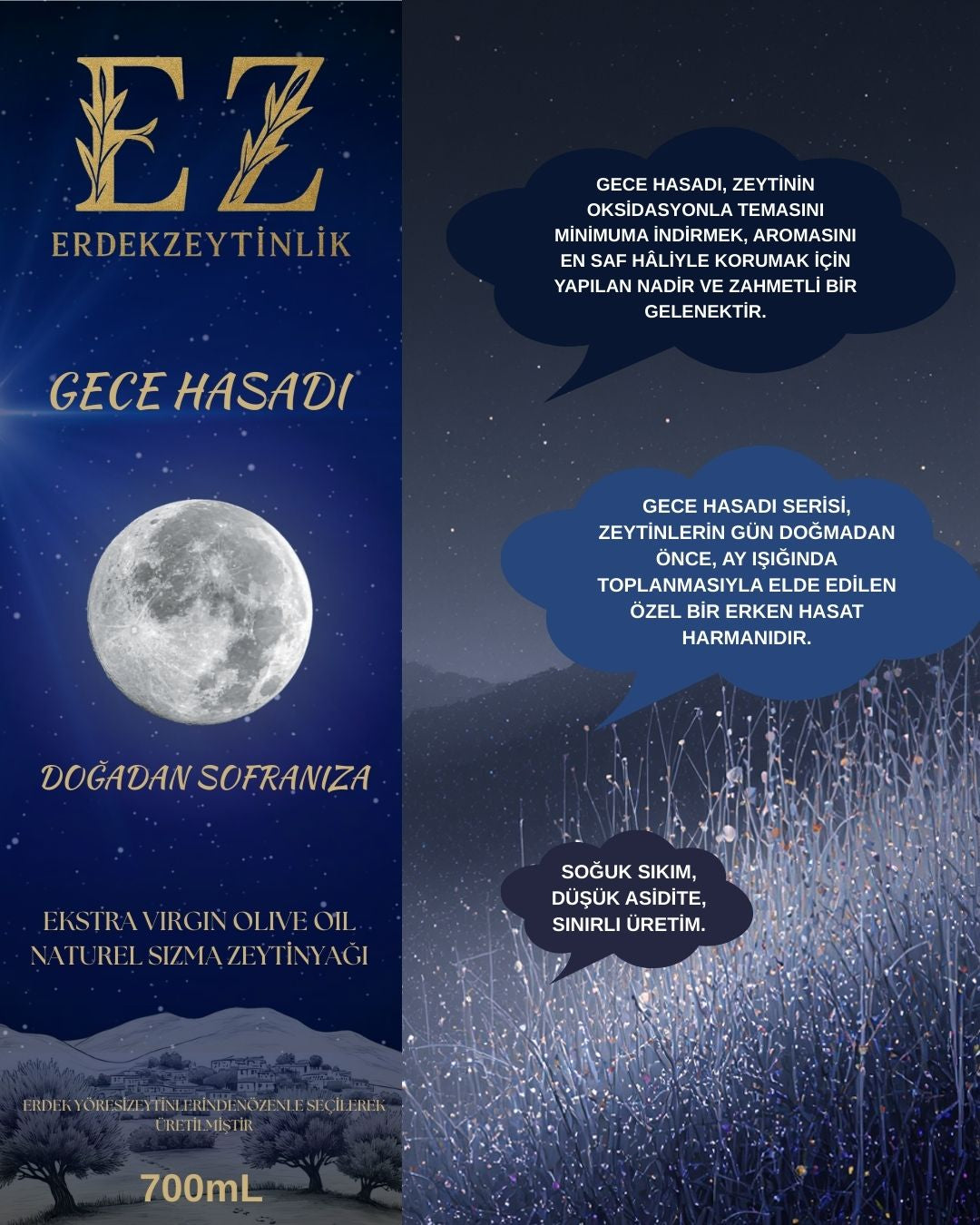 Gece Hasadı Zeytinyağı 700 mL
