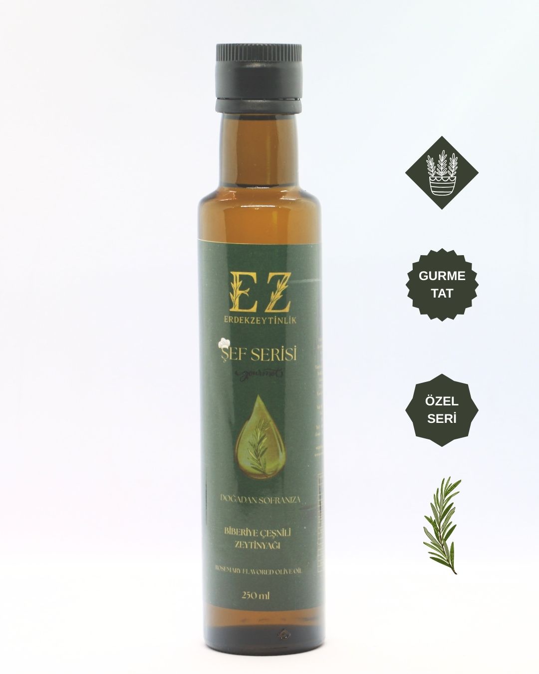 Şef Serisi Biberiye Çeşnili Zeytinyağı 250 mL