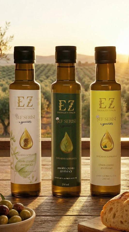 Şef Serisi Başlangıç Paketi Limon-Biberiye-Kekik Çeşnili Zeytinyağları 250mL