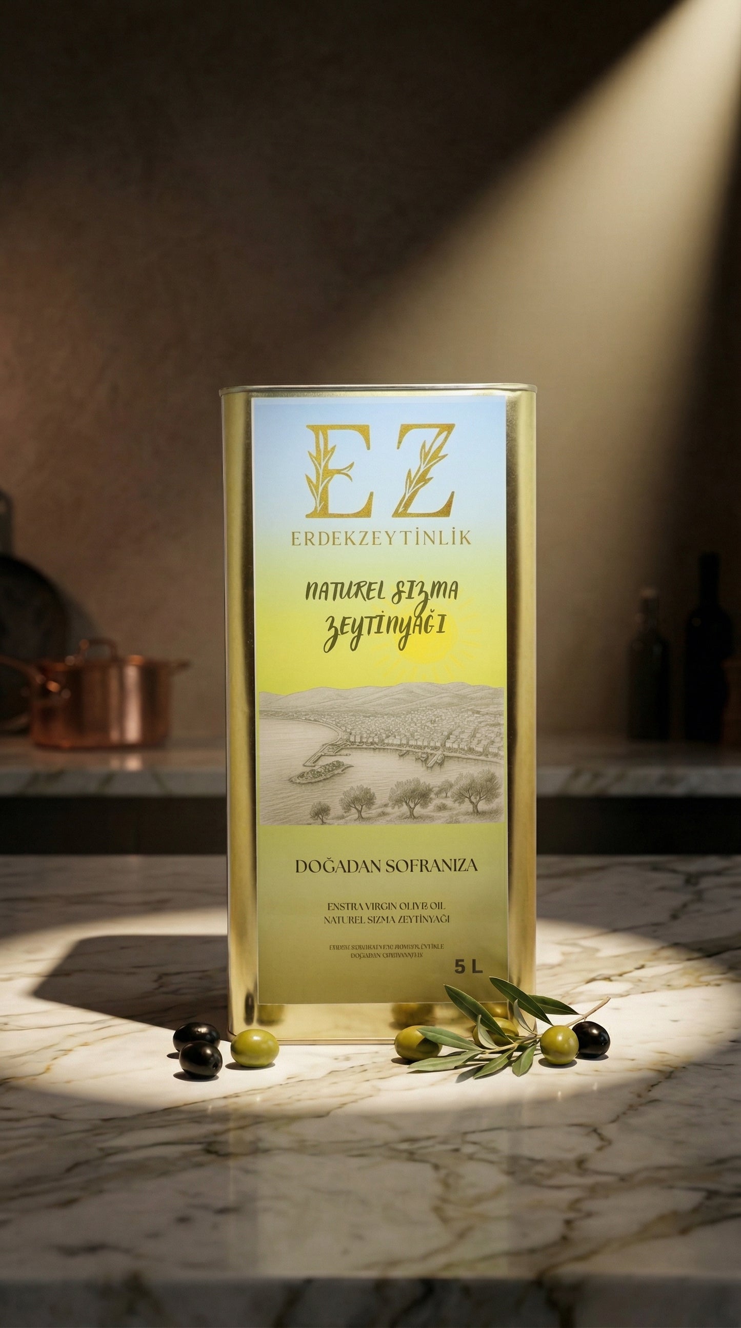 Naturel Sızma Zeytinyağı 5L Teneke