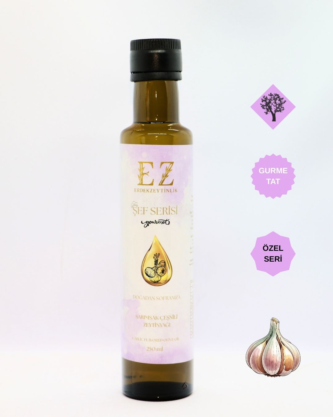 Şef Serisi Sarımsak Çeşnili Zeytinyağı 250 mL