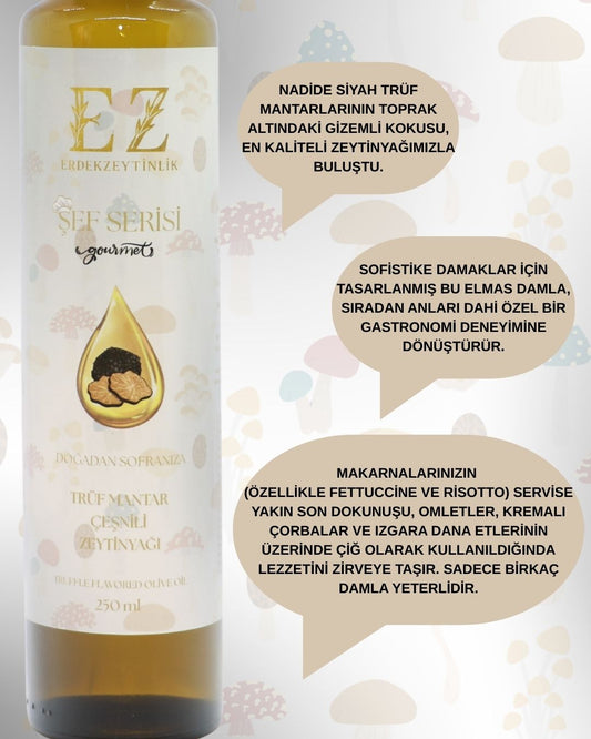 Şef Serisi Başlangıç Paketi Sarımsak-Trüf Mantar-Portakal Çeşnili 250mL Zeytinyağları
