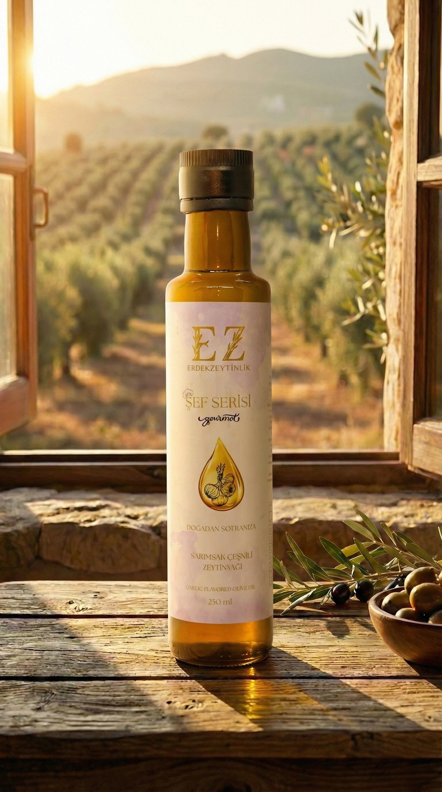 Şef Serisi Sarımsak Çeşnili Zeytinyağı 250 mL
